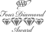 The image shows an emblem with the words "Four Diamond Award" and four diamond shapes below it.